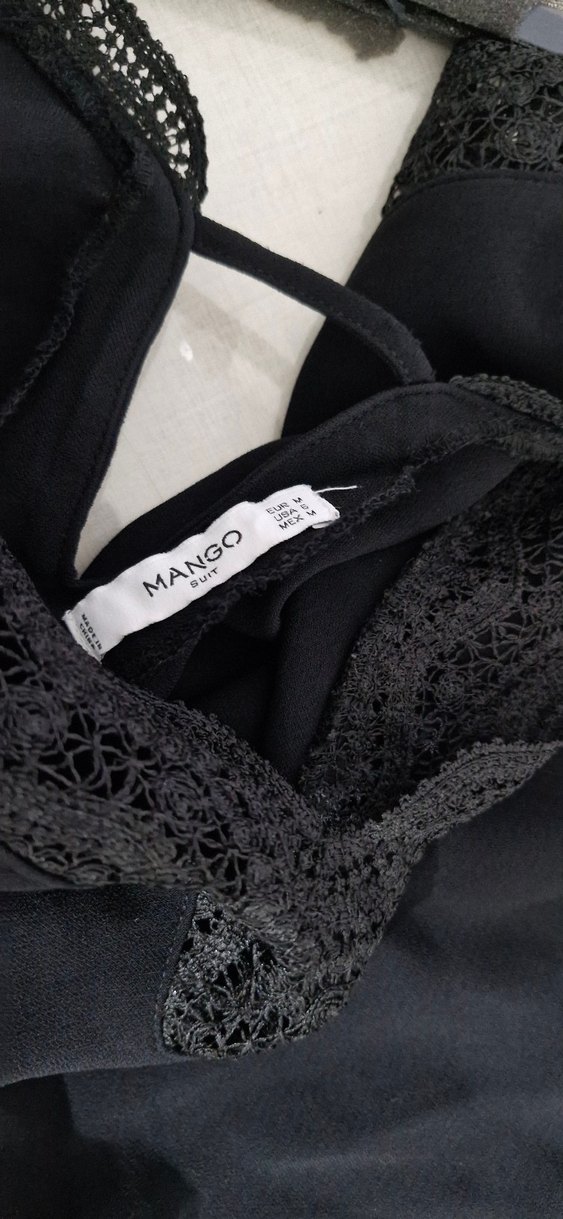 Dantel Detaylı siyah Midi Goth Elbise - Görsel 3