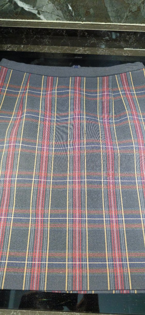 Kadın Ekose Midi Etek - Görsel 2