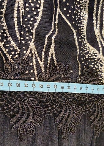 Uzun siyah Abiye Elbise - Görsel 4