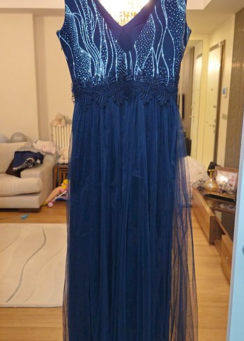 Uzun siyah Abiye Elbise - Görsel 2