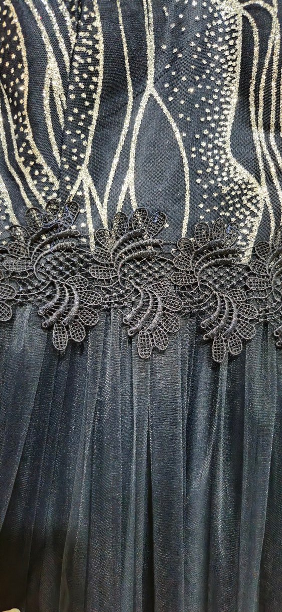 Uzun siyah Abiye Elbise - Görsel 5