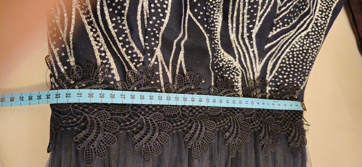 Uzun siyah Abiye Elbise - Görsel 4