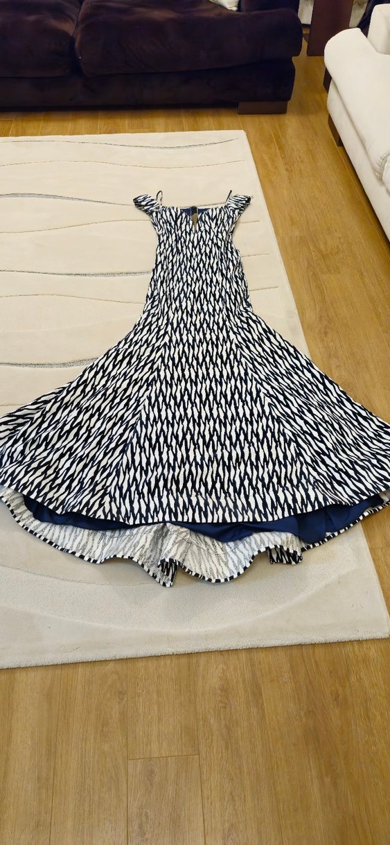 lacivert abiye elbise - Görsel 3