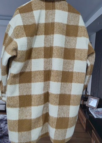 Düğmeli ekose gömlek kaban - Görsel 3