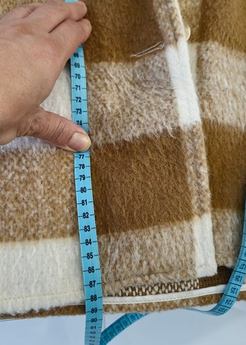 Düğmeli ekose gömlek kaban - Görsel 6