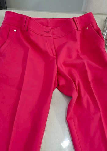 Pembe Kadın Kumaş Pantolon - Görsel 2