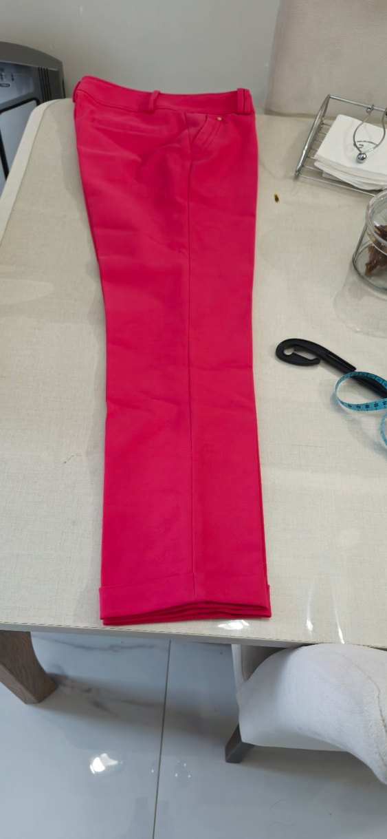 Pembe Kadın Kumaş Pantolon - Görsel 3