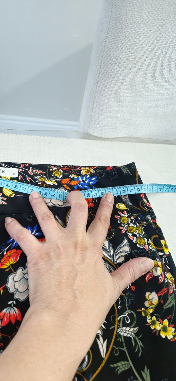 Bohem Desenli Fermuarlı Kadın Kumaş Pantolon - Görsel 3