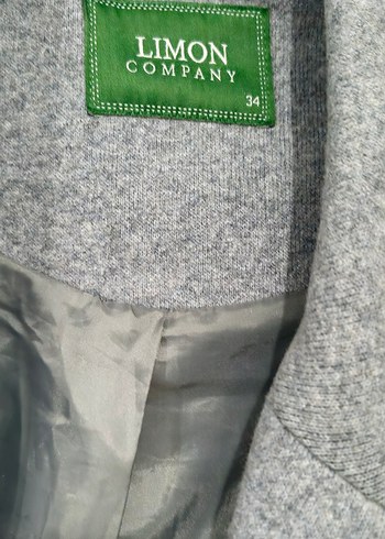 Gri Çift Düğmeli Kaban - Görsel 4