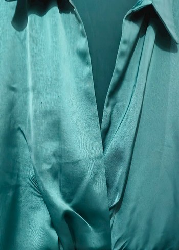 Parlak Uzun Kollu Midi Kadın Elbise - Görsel 4