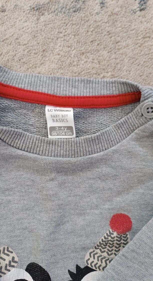Gri Baskılı Erkek Çocuk Sweatshirt LC Waikiki - Görsel 4