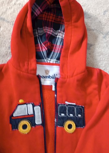 Kızıl Kapüşonlu Fermuarlı Erkek Sweatshirt - Görsel 5