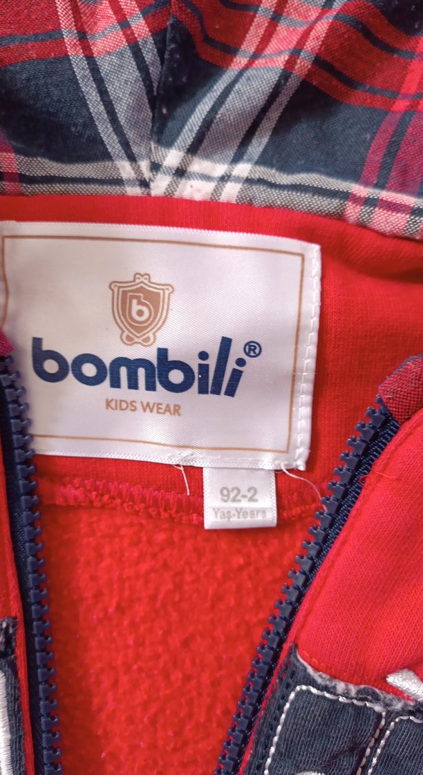 Kızıl Kapüşonlu Fermuarlı Erkek Sweatshirt - Görsel 2