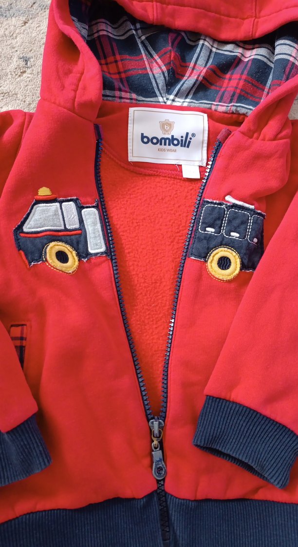 Kızıl Kapüşonlu Fermuarlı Erkek Sweatshirt - Görsel 3