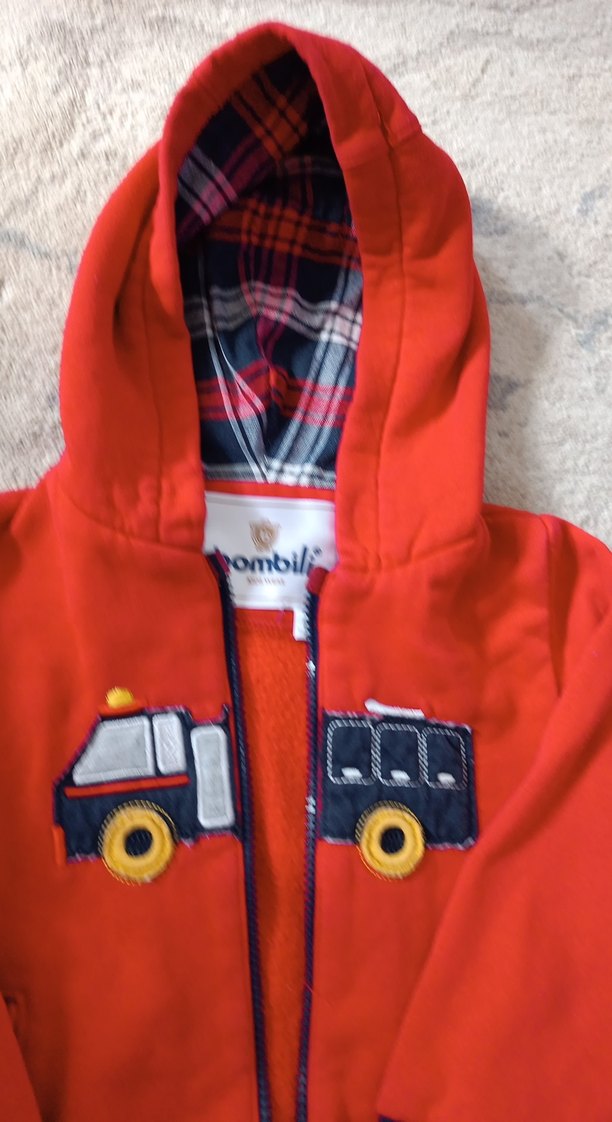 Kızıl Kapüşonlu Fermuarlı Erkek Sweatshirt - Görsel 5