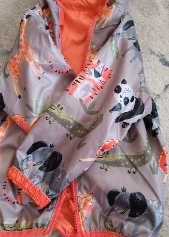 Kapüşonlu, Fermuarlı Erkek Çocuk Yağmurluk - Görsel 4