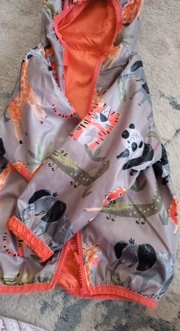 Kapüşonlu, Fermuarlı Erkek Çocuk Yağmurluk - Görsel 4