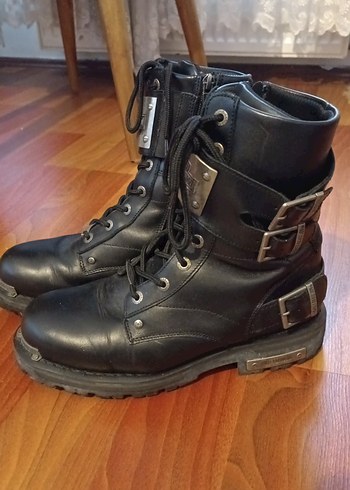 Siyah Deri Bot 44 numara Harley Davidson - Görsel 3