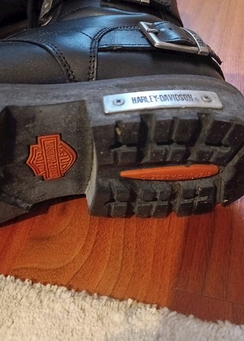 Siyah Deri Bot 44 numara Harley Davidson - Görsel 4