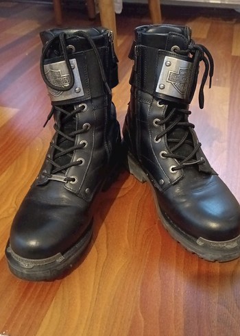 Siyah Deri Bot 44 numara Harley Davidson - Görsel 2