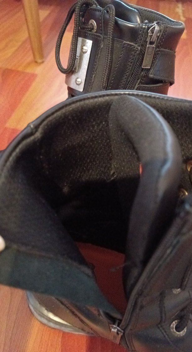 Siyah Deri Bot 44 numara Harley Davidson - Görsel 5