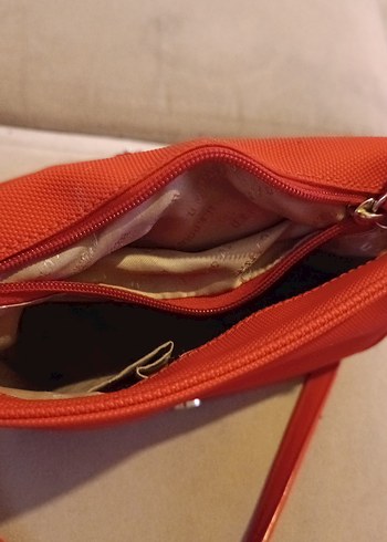 Kırmızı Deri Kadın Çanta polo marka - Görsel 5