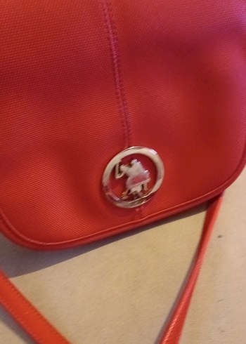 Kırmızı Deri Kadın Çanta polo marka - Görsel 6