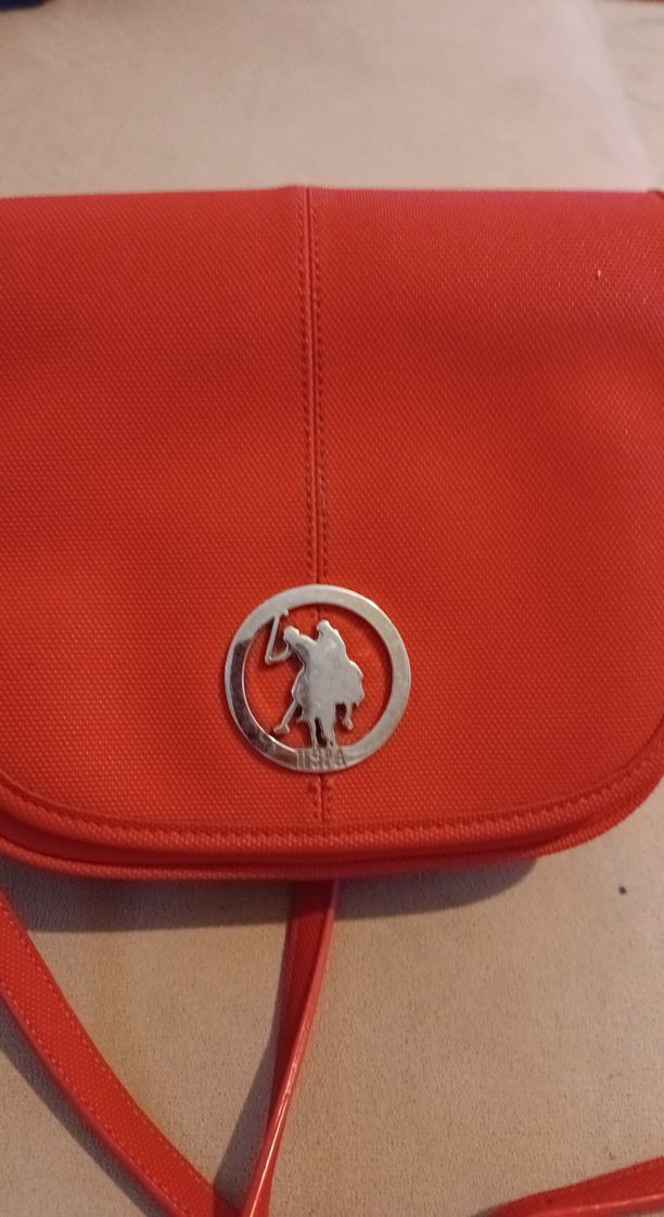 Kırmızı Deri Kadın Çanta polo marka - Görsel 2