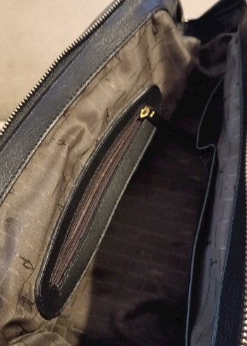 Tanca Siyah Deri Kadın Çanta - Görsel 3