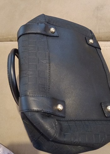Tanca Siyah Deri Kadın Çanta - Görsel 6