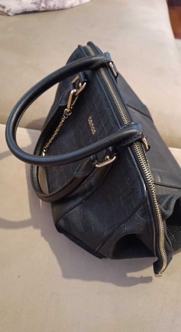 Tanca Siyah Deri Kadın Çanta - Görsel 2