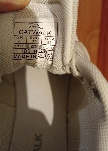 37 Beden Beyaz Kadın Spor Ayakkabı 37 catwalk
