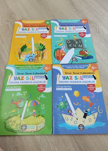 Yaz-Sil Serisi 4'lü Okuma Yazmaya Hazırlık Kitapları