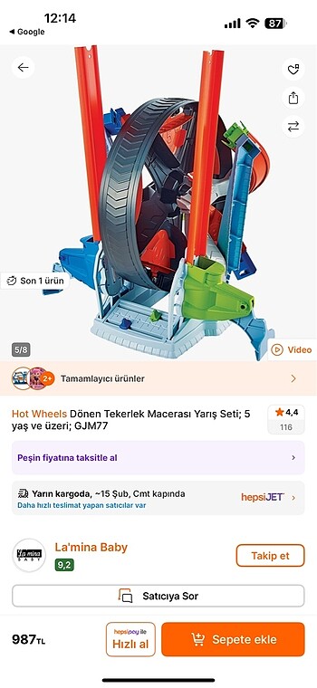 Hot wheels dönen tekerlek macerası