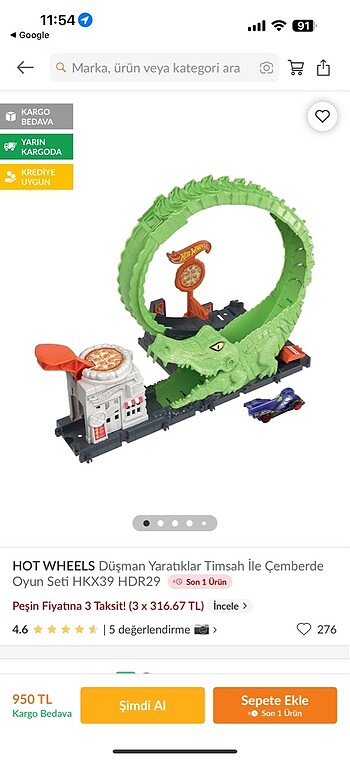 Hot wheels timsah