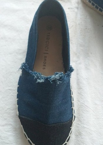 Kadın Lacivert Denim Dolgu Topuklu Espadril - Görsel 4