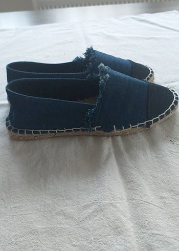 Kadın Lacivert Denim Dolgu Topuklu Espadril - Görsel 3