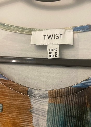 Twist Bohem Tarz Çok Renkli Uzun Kalem Elbise