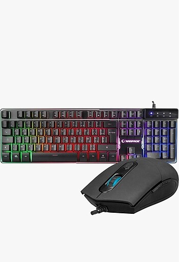KLAVYE MOUSE SET RAMPAGE MEKANİK HİSLİ