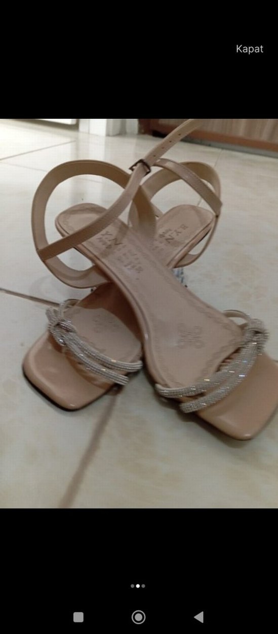 Bej Yılan Desenli Stiletto Topuklu Kadın Abiye Ayakkabı - Görsel 2