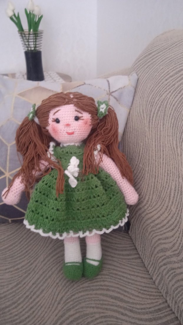 El Örgüsü Yeşil Bebek Oyuncak - Görsel 3