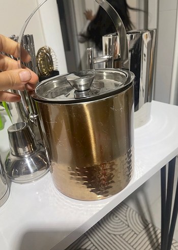 Parlak Altın Renkli buz kovası - Görsel 3