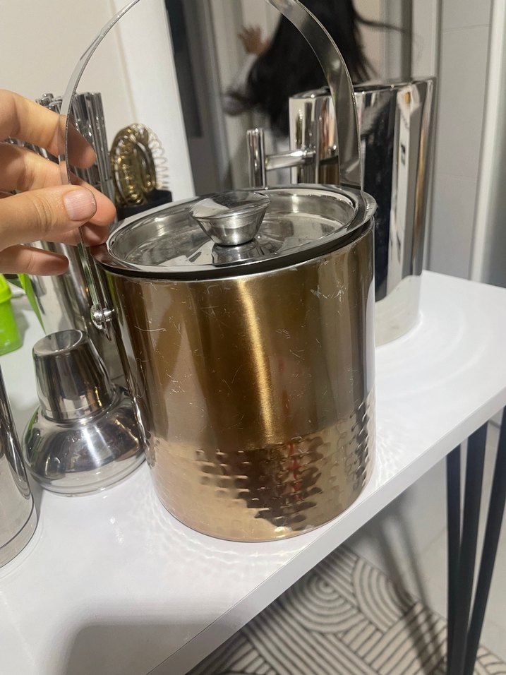 Parlak Altın Renkli buz kovası - Görsel 3