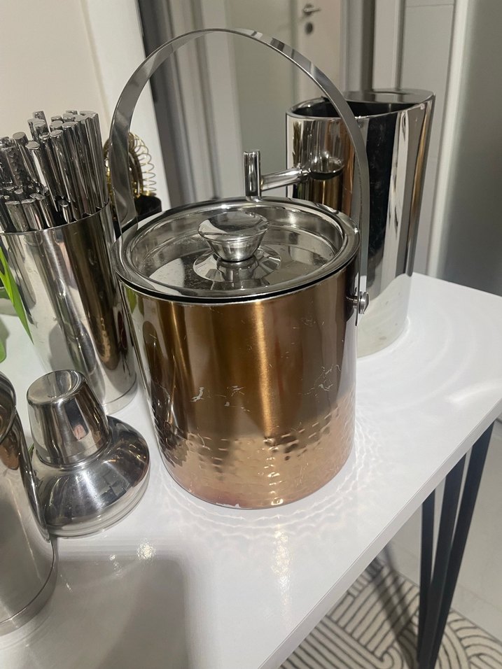 Parlak Altın Renkli buz kovası - Görsel 2