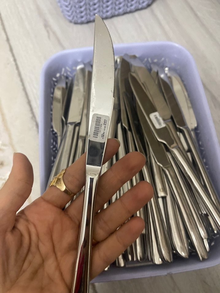 Gri Paslanmaz Çelik Bıçak Seti - Görsel 5