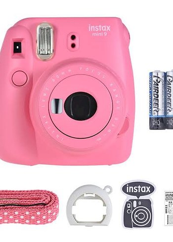 Pastel Pembe Instax Mini 9 Anında Film Kamera
