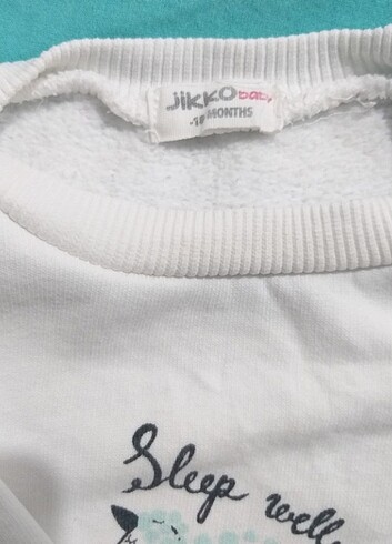 1,5 Yaş Beden beyaz Renk Kız bebek sweatshirt