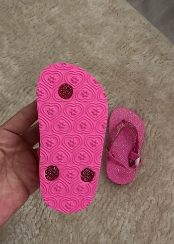 16 Beden Kız Çocuk Pembe Kürklü Terlik 1 yaşa uygun