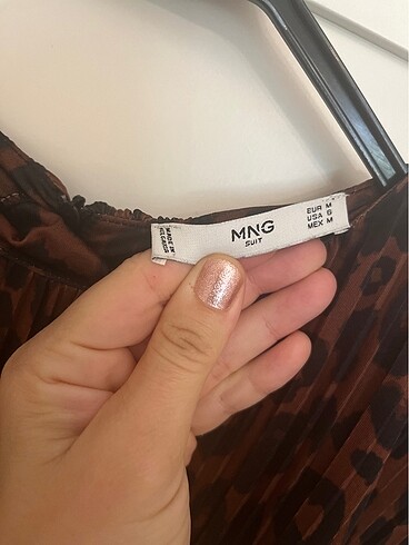 m Beden kahverengi Renk Mango leopar tulum