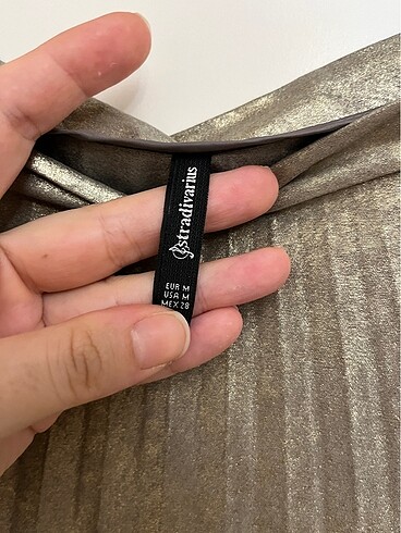 m Beden altın Renk Stradivarius etek
